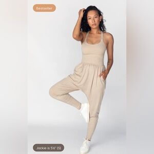 New without tags Imbodhi oatmeal jumpsuit size small